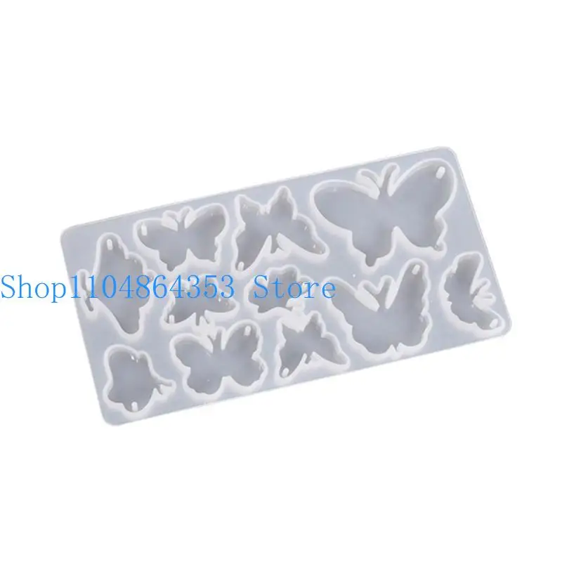 652F Shiny Keychain Resin Molds for Butterfly Silicone Casting Molds for DIY Keychain Pendant Decor or Homemade Chocolate Des