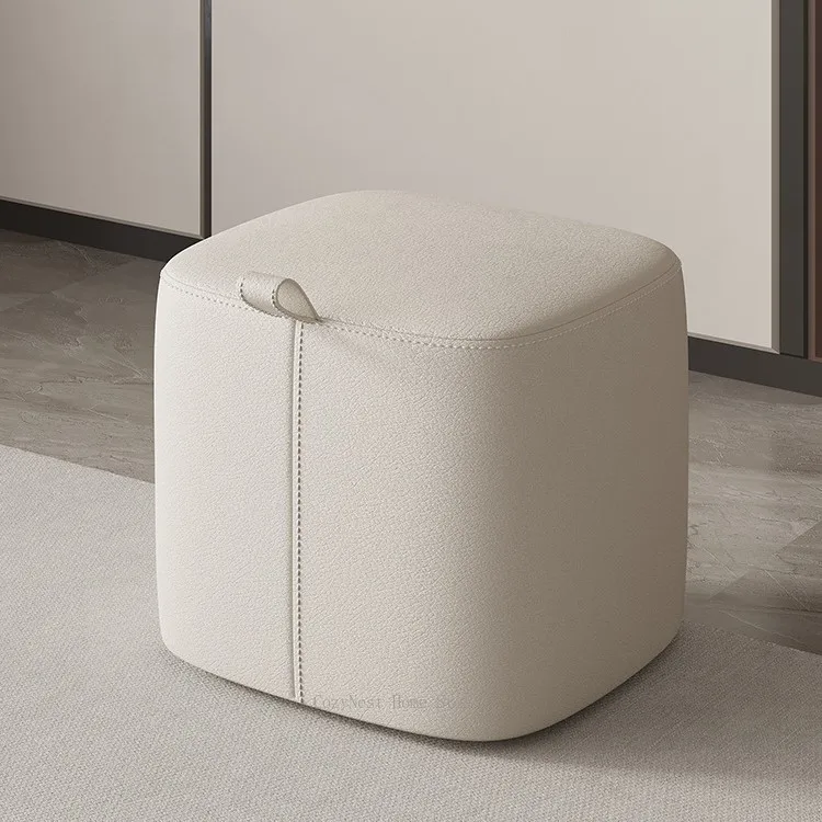 Tea Table Stool & Vanity Dressing Stool, Modern Simple Makeup Chair for Living Room, Ins Style Shoe Change Seat