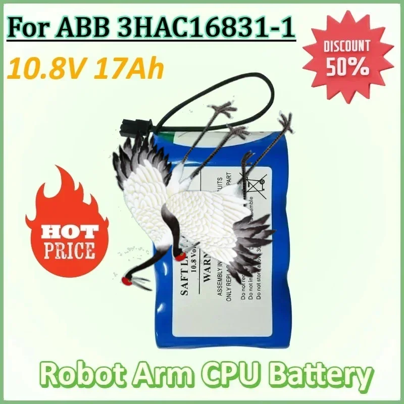 

High-CapacityBattery for ABB 3HAC16831-1 10.8V 17Ah Robot Arm CPU Non-rechargeable Lithium Battery Pack