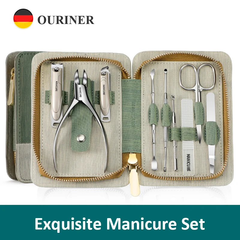 Manicure Set Pedicure Sets Nail Clipper Stainless Steel Professional Nail Cutter Tools with Travel Case Kit Christamas Gift