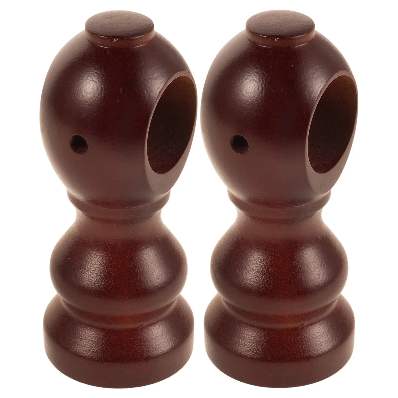 

2Pcs Wooden Curtain Rod Brackets Heavy Duty Support Holders for Drapery Rods Window Hanging Wall Mounted Roman Rod Bracket 28Mm