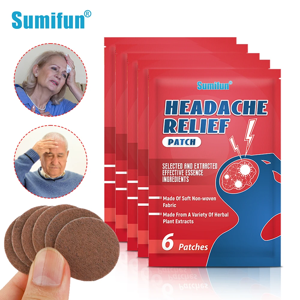 

30Pcs Sumifun Headache Relief Patch Relieve Dizziness Migraine Tinnitus Massage Sticker Treat Anxiety Relax Nerve Medical Care