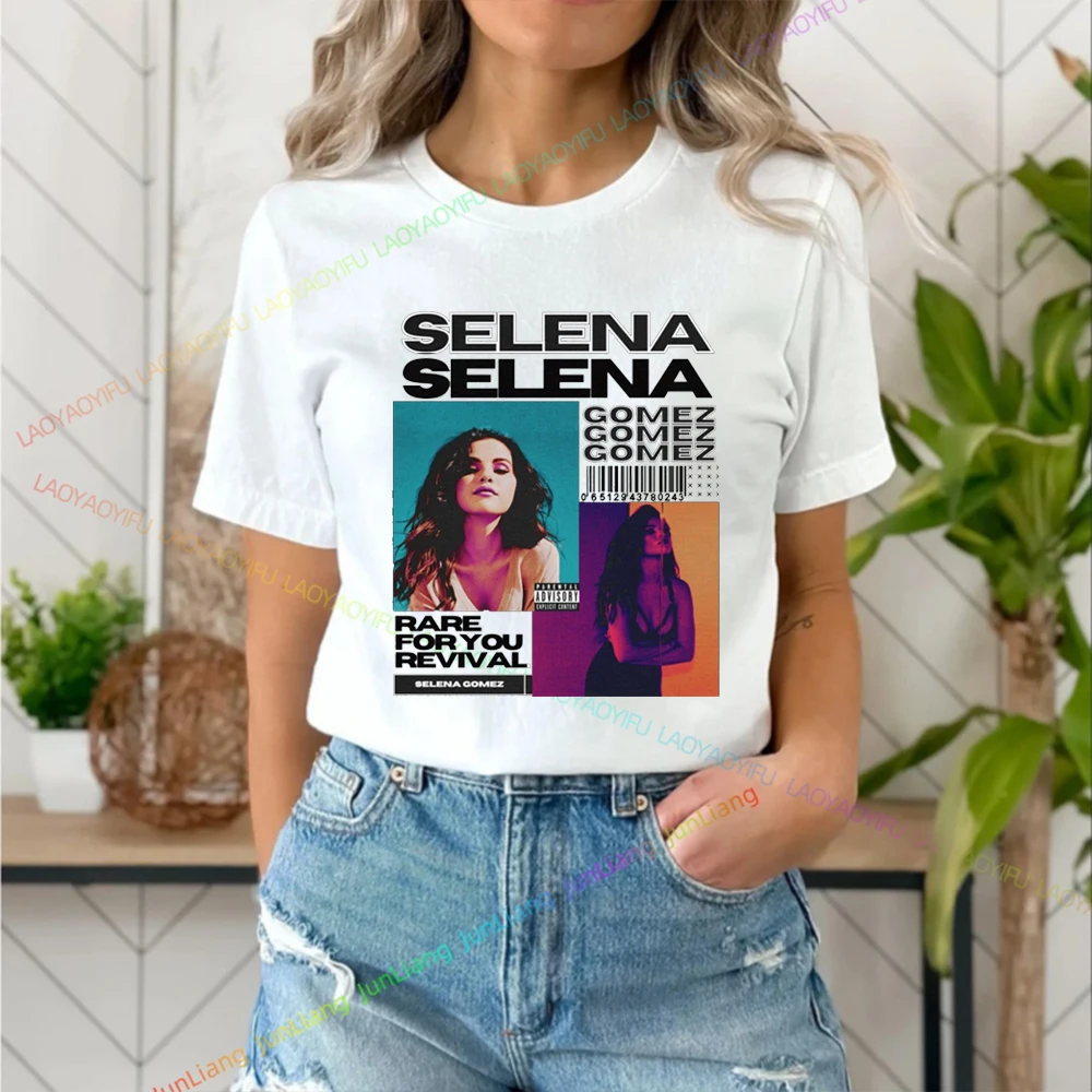 Selena Gomez Female Clothing Top Y2k Clothes for Women Fans Gift Goth Women's Blouse Harajuku Fashion T-shirts Woman Tops Shirt