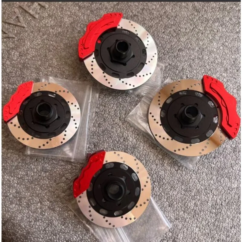 Metal Brake Disc Caliper+Wheel Hub Adapter Full Set for KM1/7 Citroen C3 Rally RC Car,1 Car Set,No Screws Included,Upgrade Parts