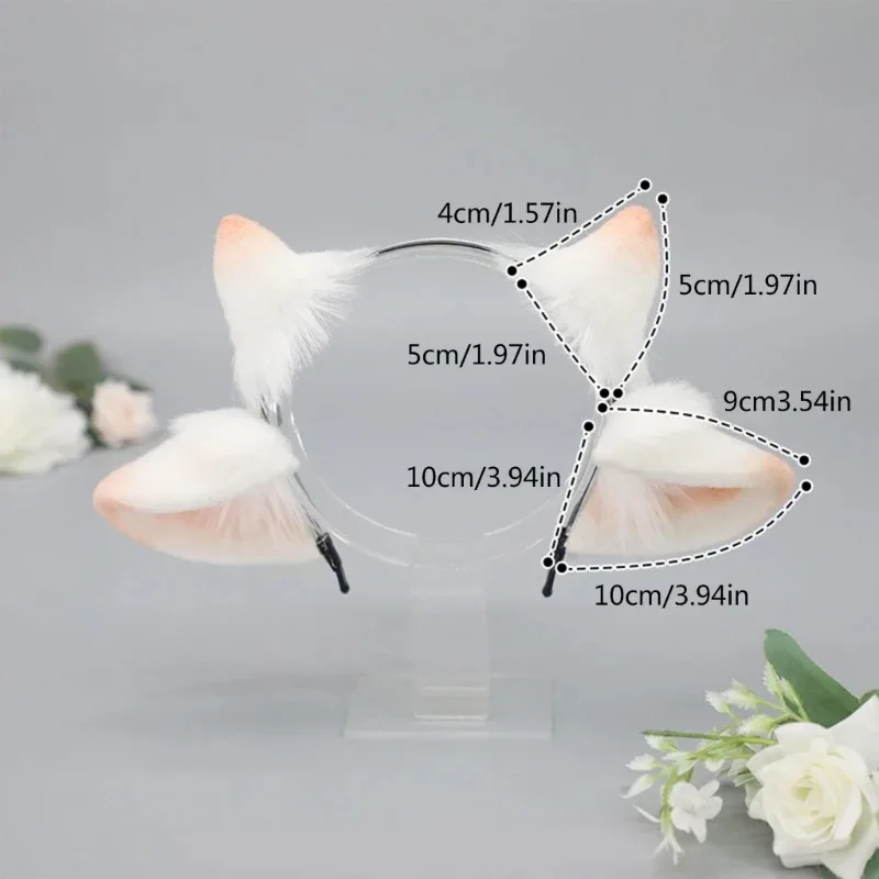 عصابة رأس من القطيفة على شكل أذن الأغنام للعب الأدوار، أغطية رأس للهالوين للعام الجديد