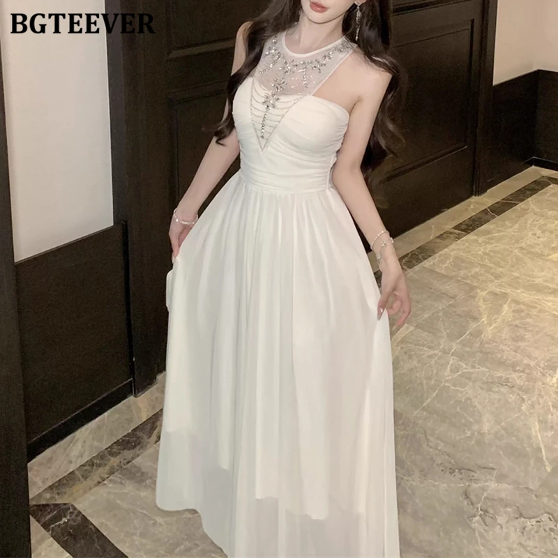 

BGTEEVER элегантное тонкое платье без бретелек с лямкой на талии для женщин, летнее стильное женское платье трапециевидной формы без рукавов, женские платья