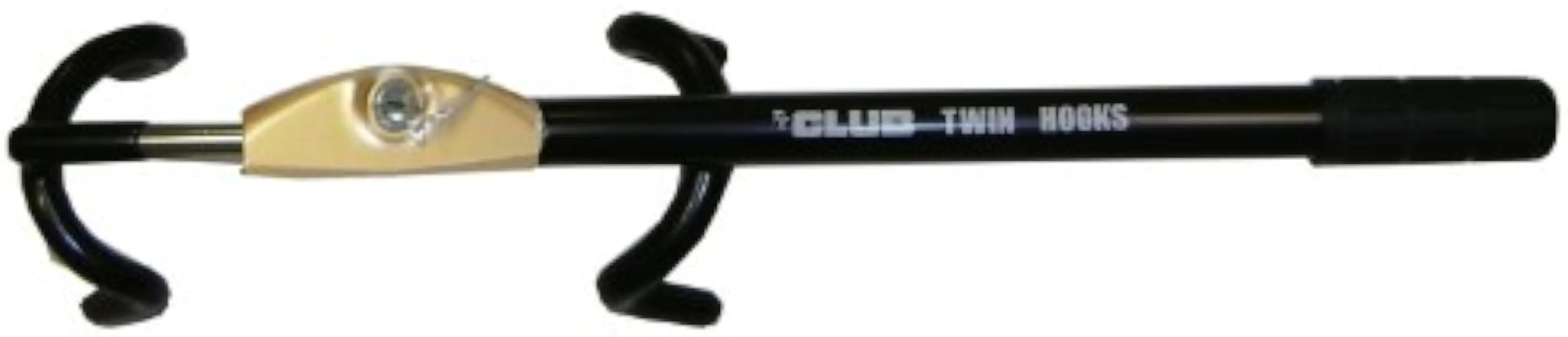 

Premium Twin Hooks Steering Wheel Lock, Black/Gold - Secure Your Vehicle
