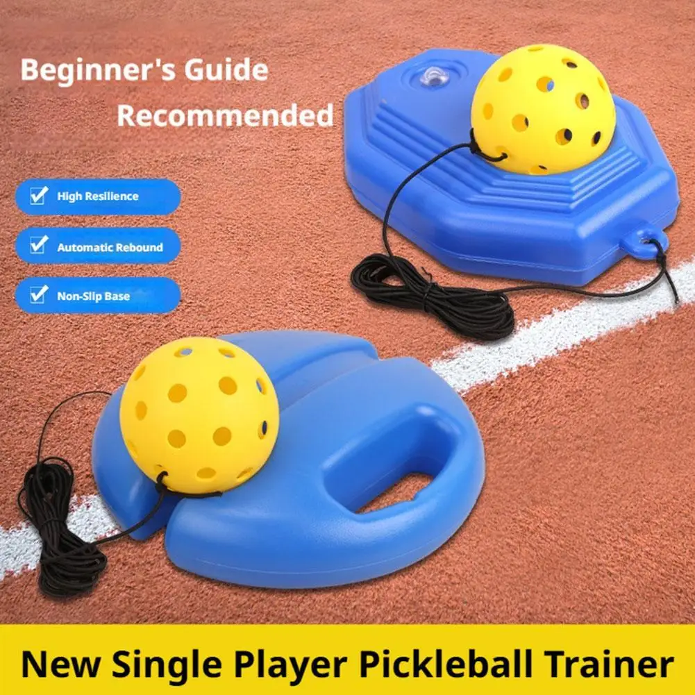 Pickleball-Solo-Trainingsgerät mit Rückprallball, elastischem Seil und stabiler Wasserbefüllbarer Basis für Anfänger zum Üben – Detail 13