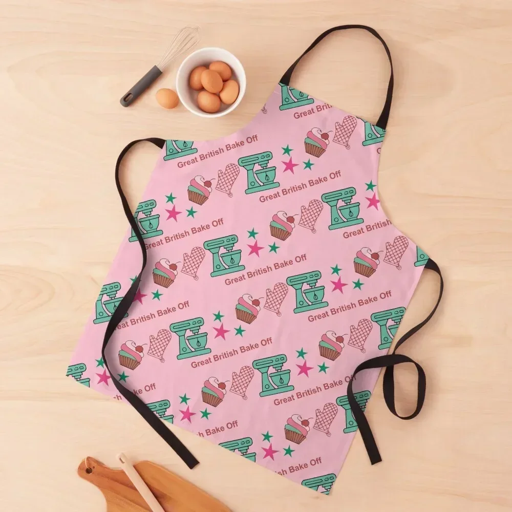 

great british bake off pattern Apron Bib For Kitchen bib Apron