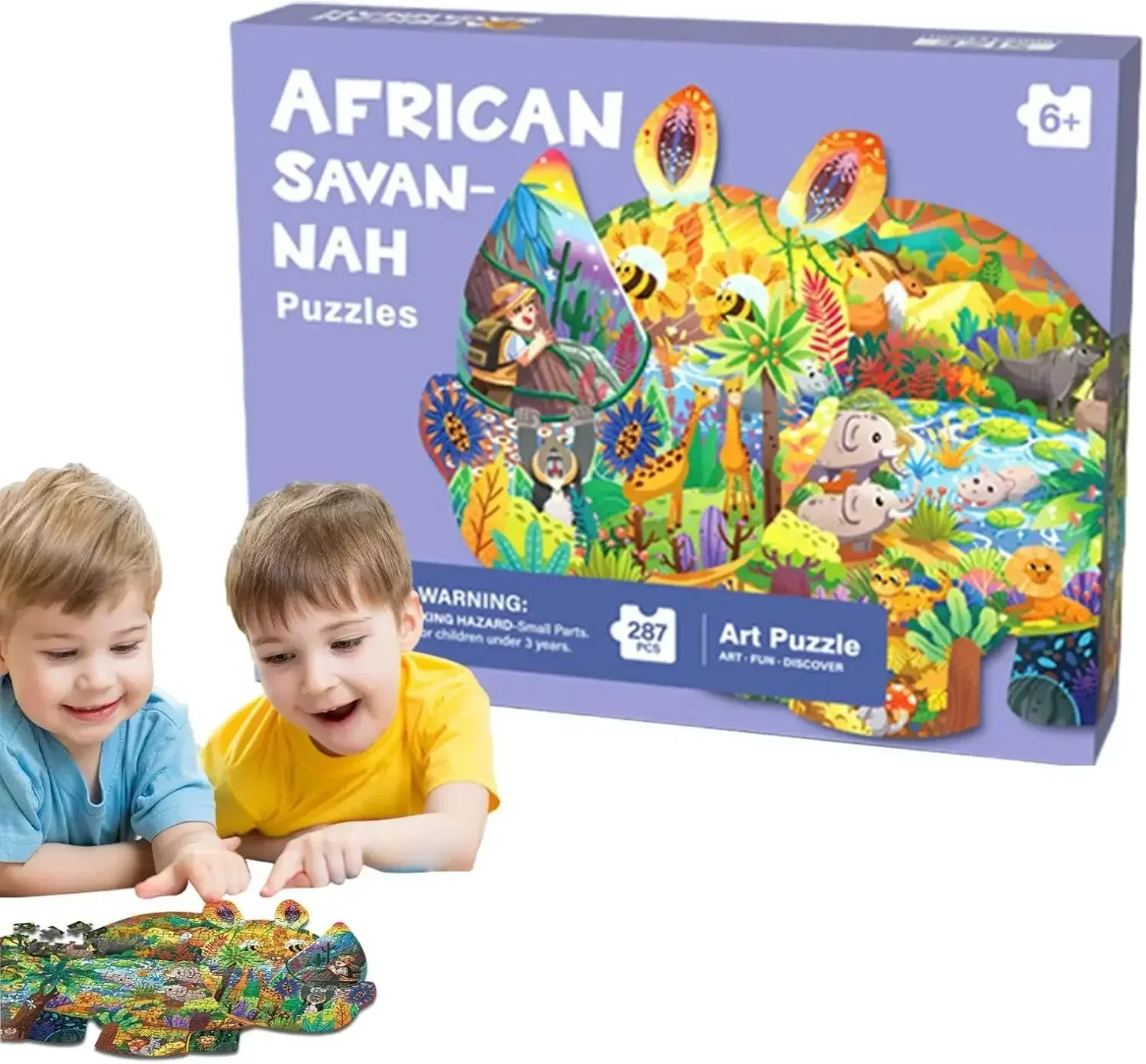 

Обучающая головоломка с изображением тропического леса, детский обучающий подарок для дошкольников, игрушка для интеллектуального развития дикой природы