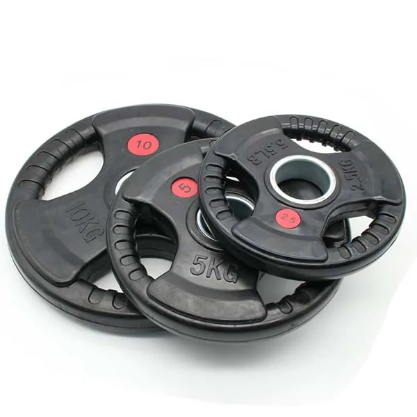 

Weight Lifting Three Holes Rubber Plates Barbell Weight Rubber Bumper Plates Gym Equipment Barbell Discs