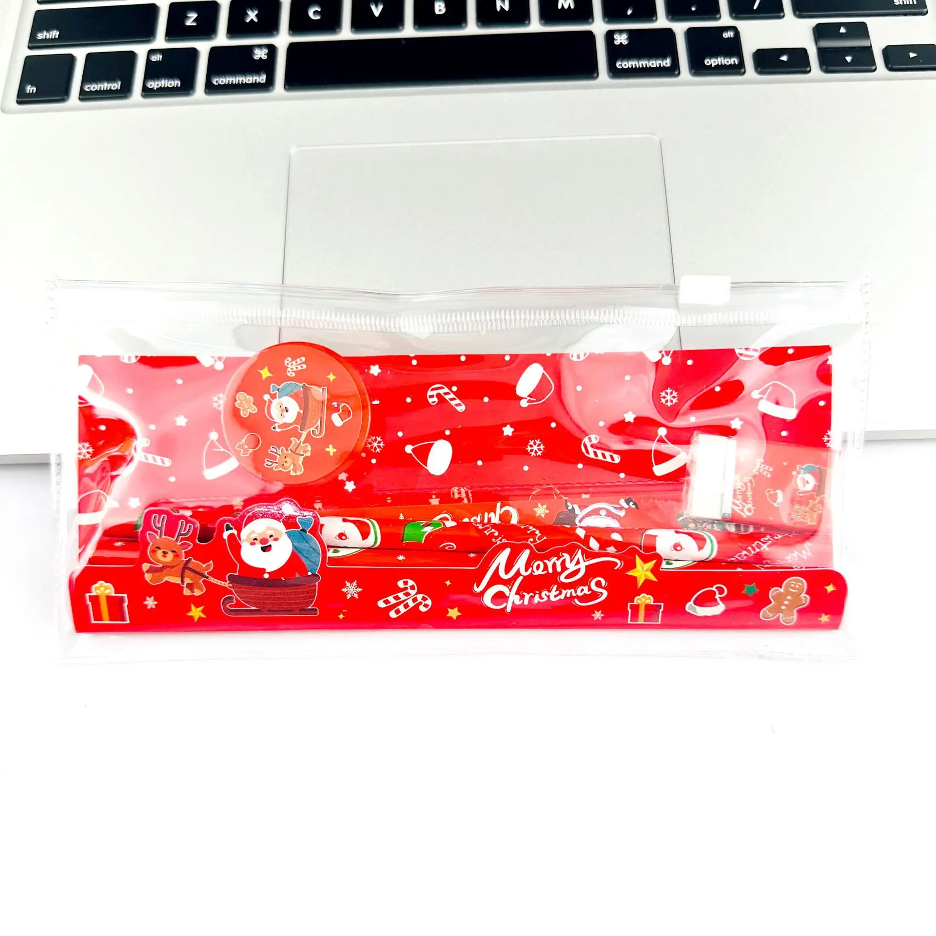 5 unids/set lindo lápiz de dibujos animados papelería niños suministros para estudiantes Kawaii premio para niños cumpleaños Navidad Feliz Año Nuevo regalo 2025