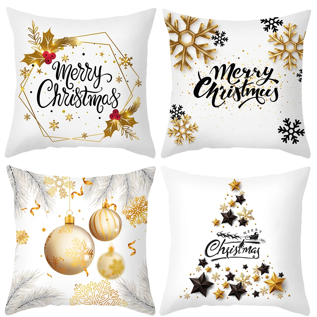 Fodera per cuscino natalizio Navidad decorazioni di buon natale per la casa 2024 federa di natale Noel ornamenti di natale regalo di capodanno 2025