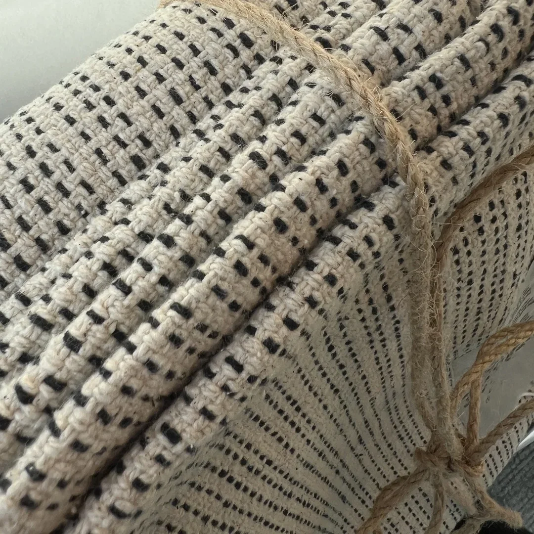

Quick-drying Cotton Linen Carpet Rustic Jacquard Living Room Bedroom Mat High-grade Simple High Look Portable Machine-wash