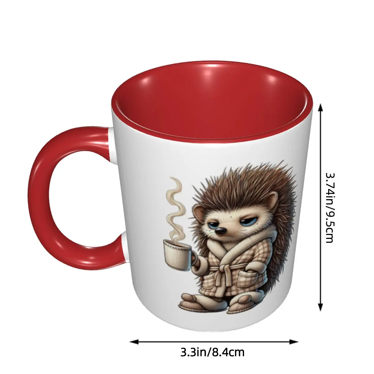 Tired Hedgehog Mug Funny Ceramic Coffee Cups Tea Mugs Milk Cup Drinkware Gift for Friends view 2