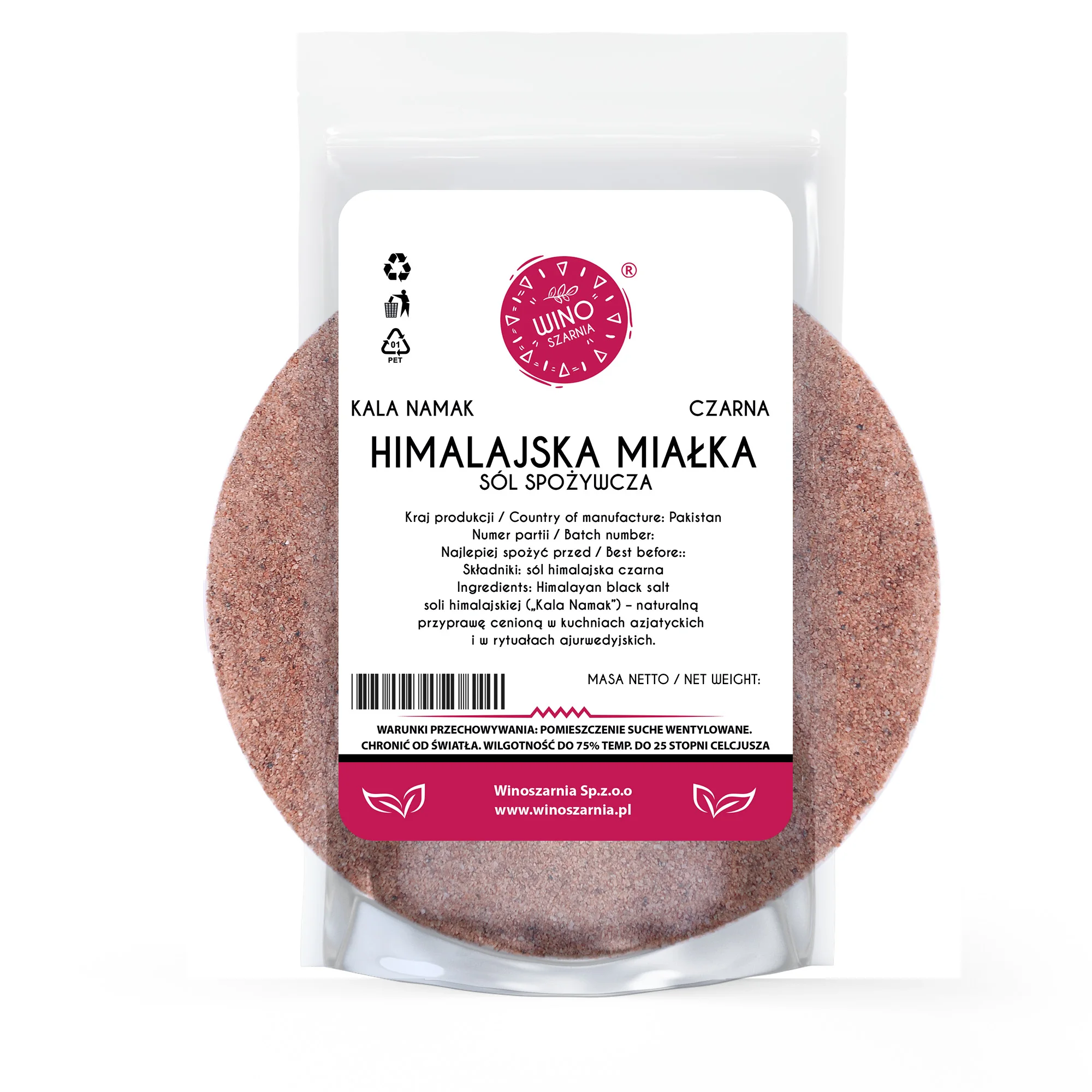 Zout Zwarte Himalaya fijn Kala Namak - 1kg