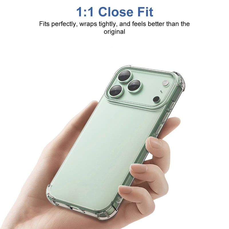 

Shockproof Case For iPhone 17 Air 16e 16 15 14 13 12 Pro Max Ultra Thin Silicone Soft Clear Case For Apple 13 12 Mini 15 14 Plus