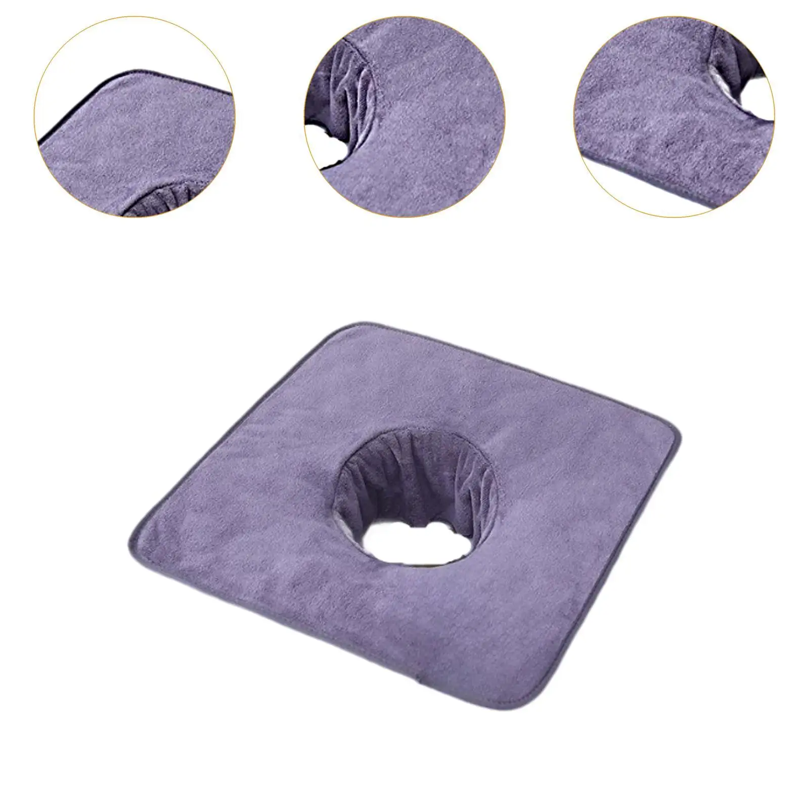 Massage Table Face Hole Towel Beauty Bed Cover Microfiber Protector Bed Cover Massage Bed Sheet Soft Face Towel for Spas Salons