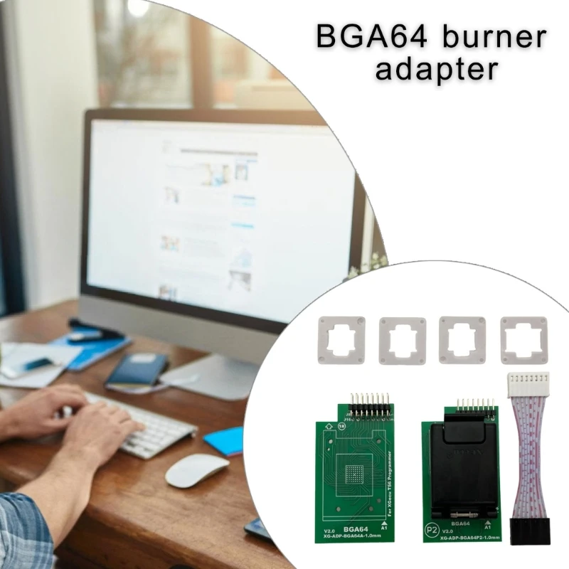 BGA64 Adapter For T56 Programmer BGA64 Programming Socket Adapter Burn Adapter Programming Calculator ADP-BGA64A-1.0mm