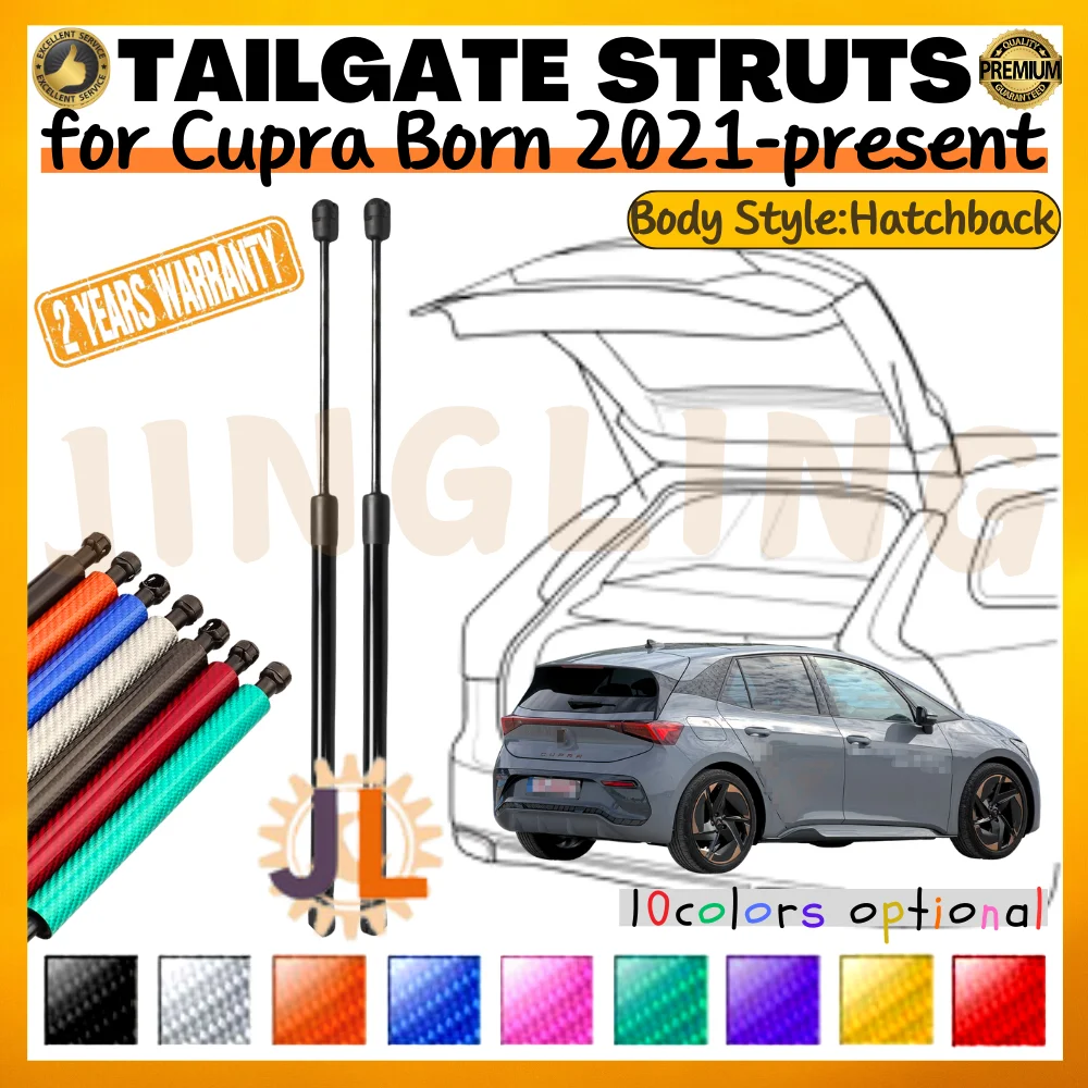 

Qty(2) Trunk Struts for Cupra Born Hatchback 2021-present Rear Tailgate Boot Lift Supports Shock Absorbers Gas Springs