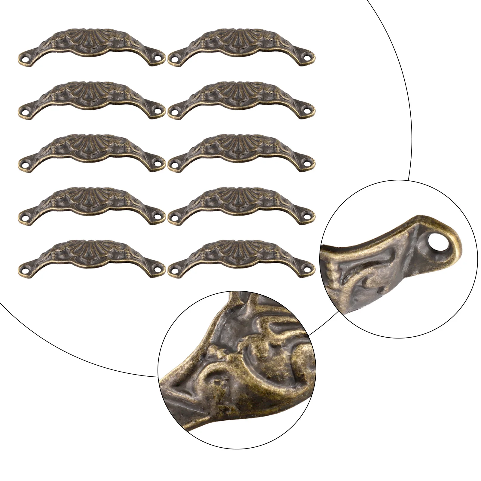 

Cabinet Pulls Pull Knobs Interior Design Hole Center: 88mm3.46 Wear-Resistant Antique Brass Finish Easy Installation