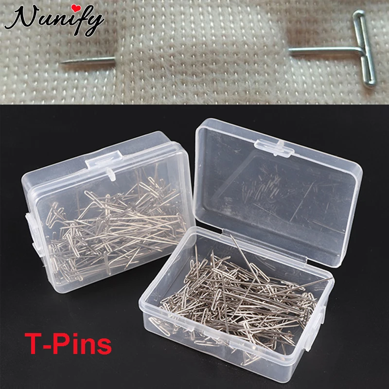 50/100pcs T kolíků pro paruky vytváření 38mm dlouhé t-pins použít na pěna hlava stříbro šicí vlasy jehlice stylingový nářadí paruka vytváření souprava nunify