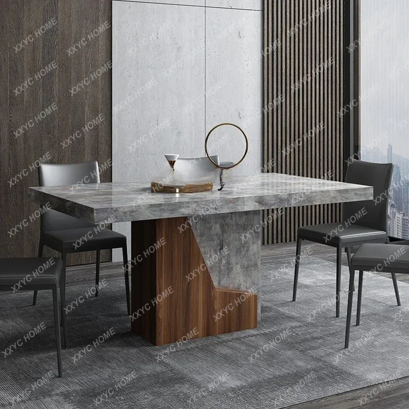 

Y16 Natural marble dining table, simple modern ，light luxury imported stone dining table
