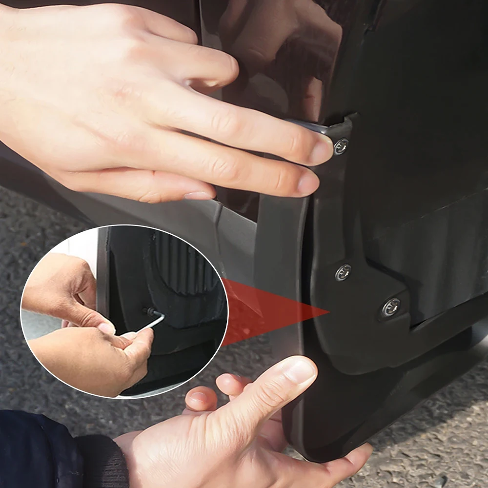 2025 2026 لـ BYD SHARK 6 واقيات الطين ملحقات واقيات الطين واقيات الطين للعجلات الخلفية الأمامية واقيات الرذاذ 4 قطعة #5