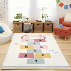 Children Jump Plaid Mats  Rainbow Digital Mats Anti-skid Crawling Mat Game Carpet Children's Play Area Rug