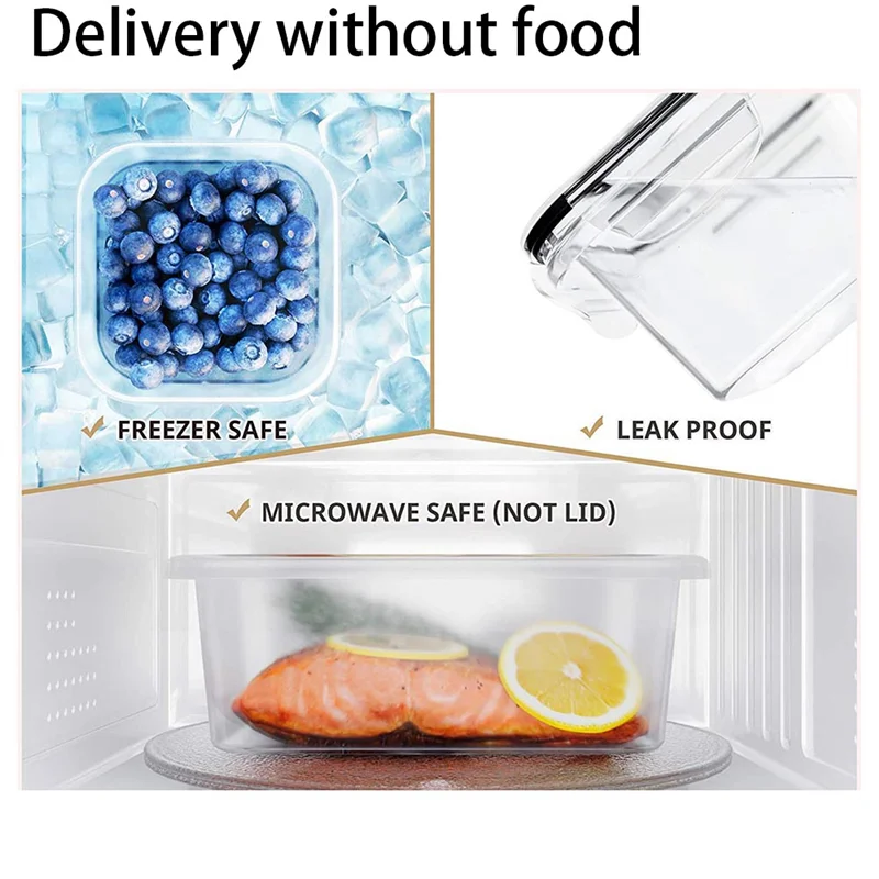 AY03-16Piece Szczelne pojemniki do przechowywania żywności z pokrywkami (16 pojemników i 16 pokrywek) Plastik