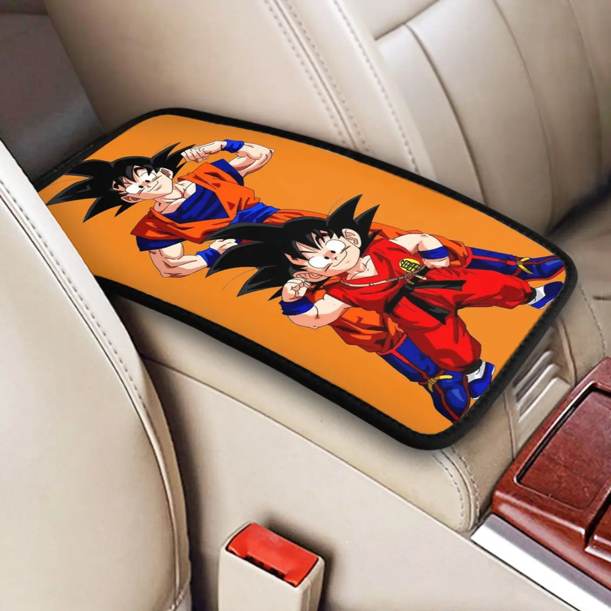 Son Goku And Son Gohan Center Handle Box Pad Cushion for Cars DBZ dragon ball Car Interior Accessories Armrest Cover Mat