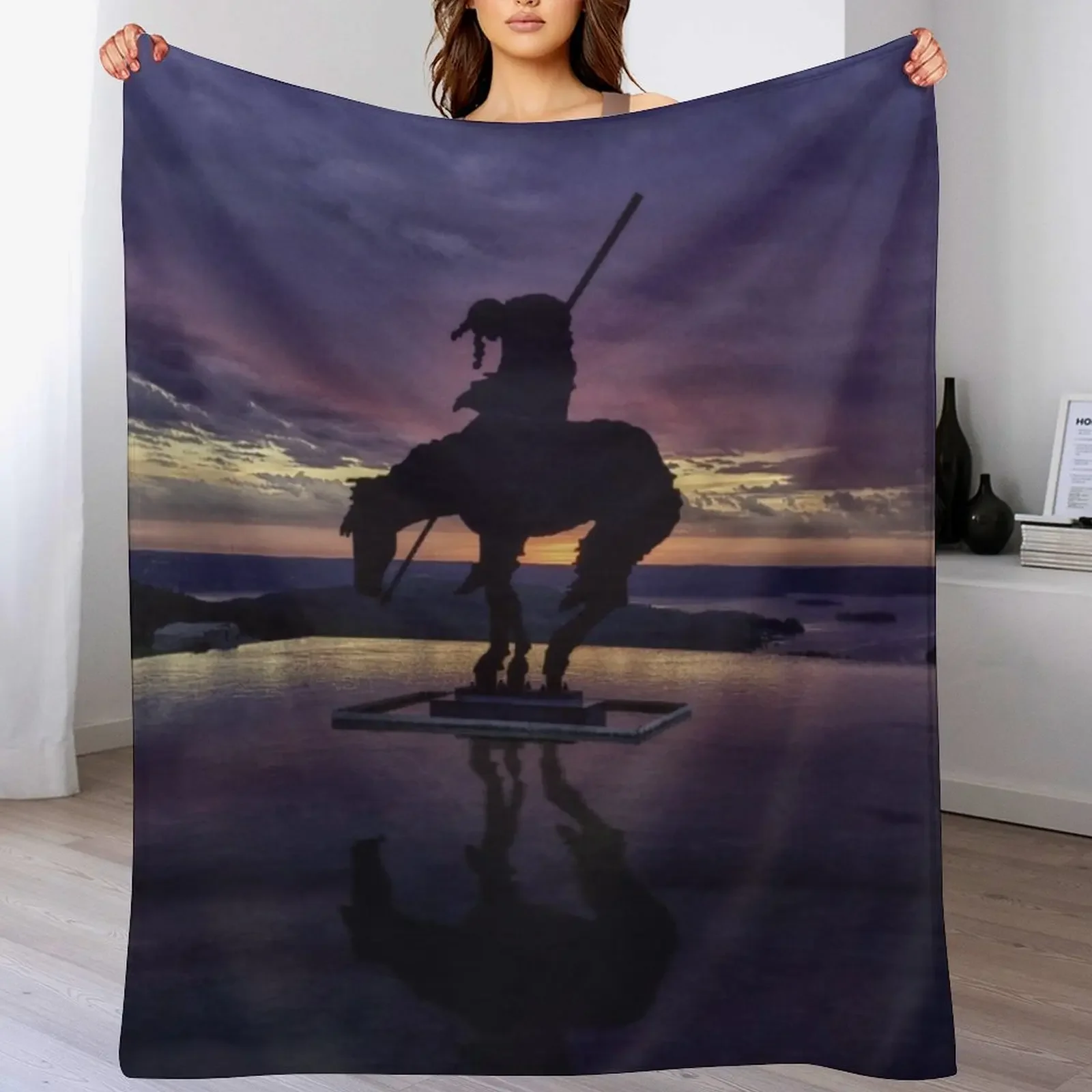 End of the trail at sunset Throw Blanket Versatile Cozy Throw Blanket for All Occasions