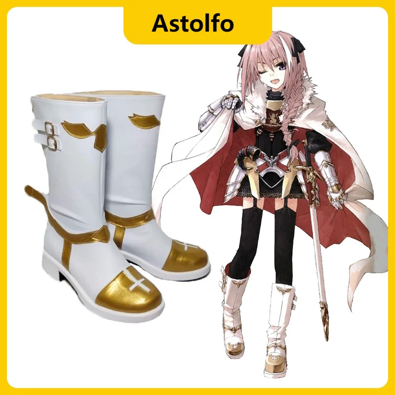 

Fate/Apocrypha Rider of Black Astolfo Обувь для косплея Сапоги Костюмы на Хэллоуин Аксессуары на заказ