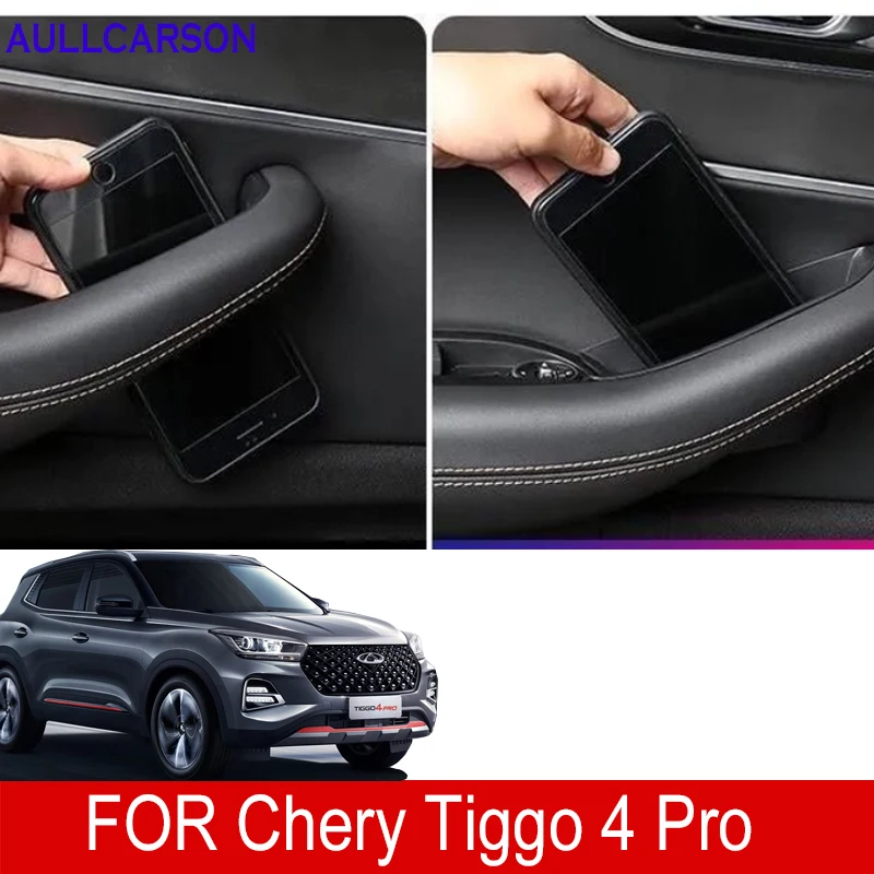 For Chery Tiggo 4 Pro 2022 20203 Front Door Handrail Sort Out Storage Box Salon Interior Decoration Car Accessories 2Pcs