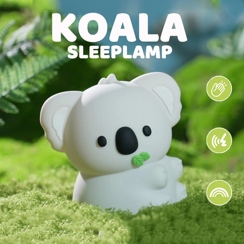 

Koala night light desk lamp can be set to turn off the light at a fixed time. Cute decorative gifts can be controlled by voice