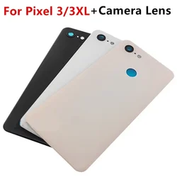 Pixel3 3XL Housing For Google Pixel 3 / 3 XL Battery Back Cover Glass Rear Door Repair Replacement Case + Camera Lens