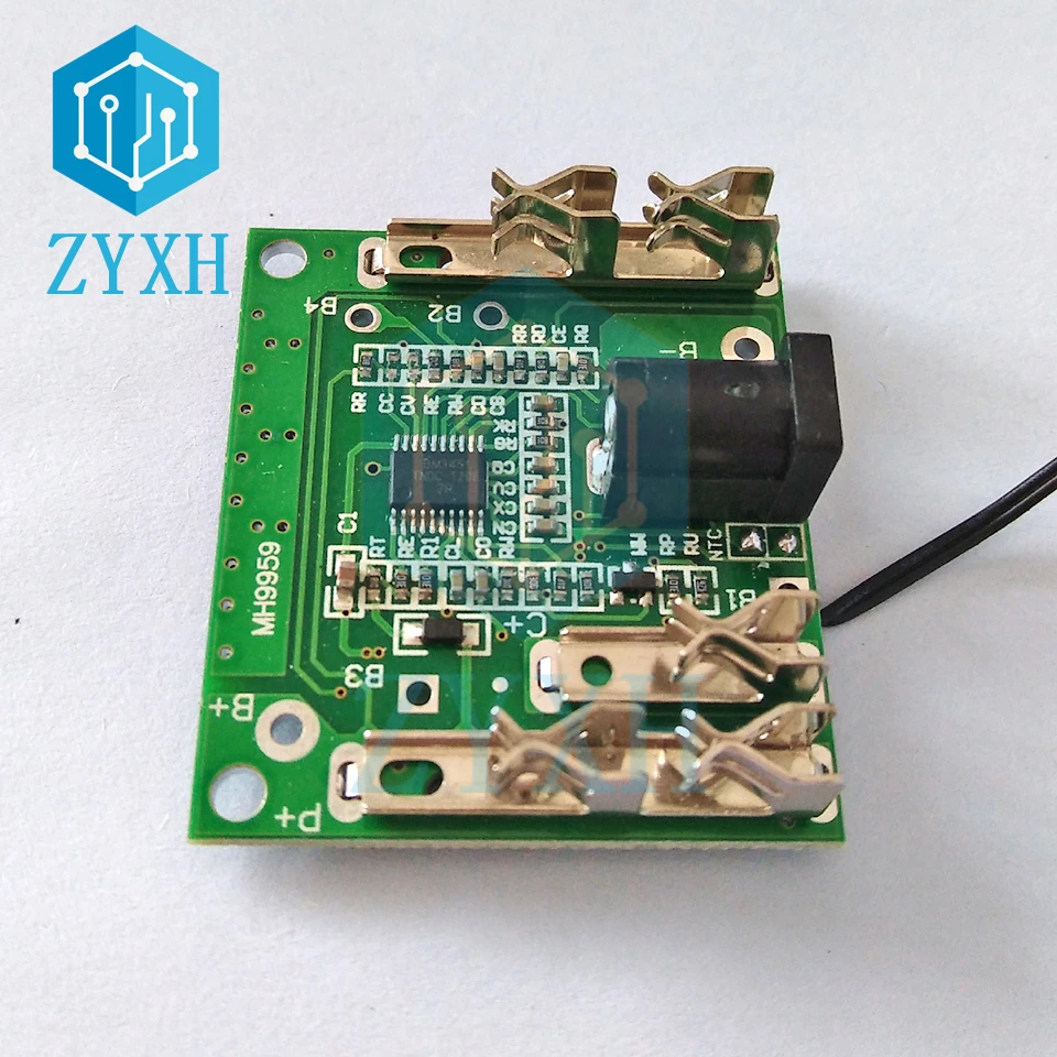 BMS 5S 20A 18V 21V Lithium Screwdriver 18650 Battery Packs Charge Board with Overcharge/NTC Temperature Protection DC Connector