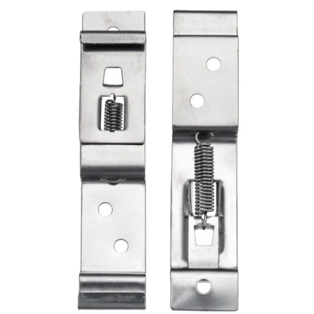 

4pcs Rectangular Trailer Number Plate Clips Corrosion Resistance Spring Car License Plate Bracket Stainless Steel Sturdy