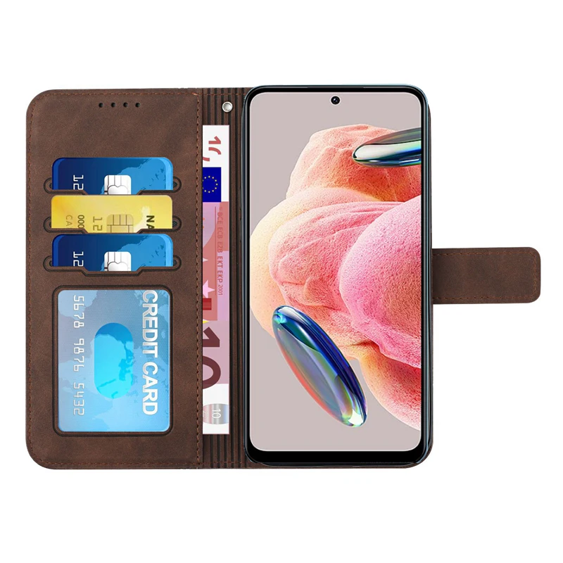 Relief Love Heart Magnetic Wallet Case for Xiaomi Redmi Note 13 13 Pro Note 12 12 Pro 12S 11 Anti-Fingerprint Leather Flip Cover