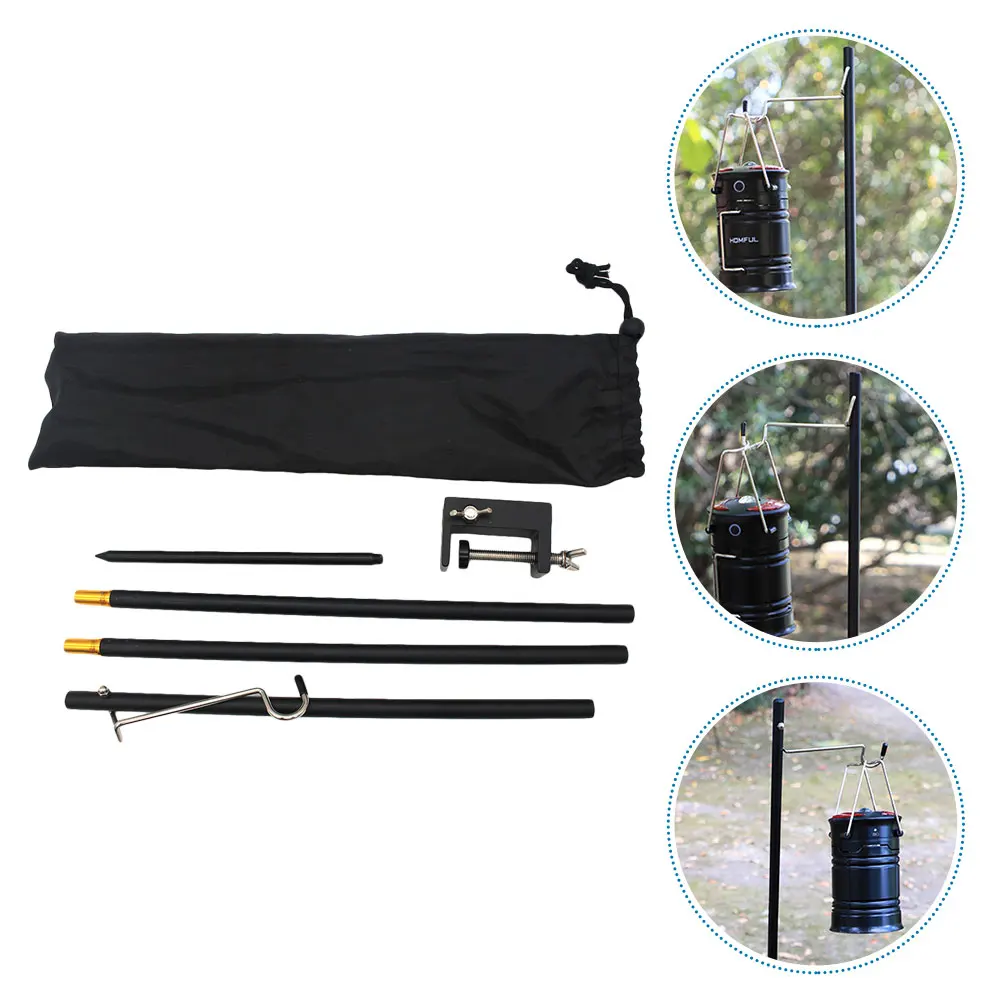 

Aluminum Alloy Pole Light Holder Camping Light Stand Metal Hanging Stick for Outdoor Tent Use Lightweight Portable