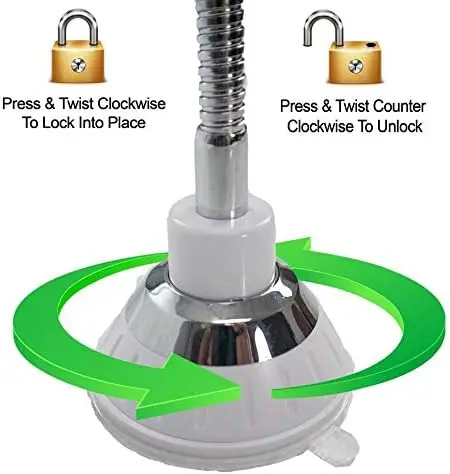 10倍拡大鏡吸盤ミラー 14個のLEDライト付き - 6.5インチ バスルームメイクアップバニティミラー 調節可能なライト付き、回転フレキシ