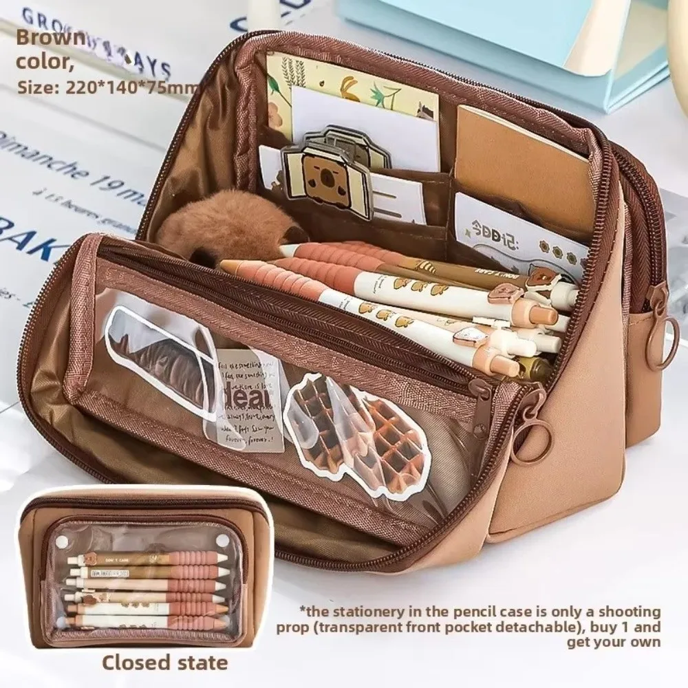 

Nine Layer Pen Bag Detachable Pocket Partition Pencil Case Durable Multi-functional Pen Box For Office School Supplies