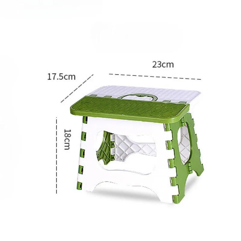 Outdoor Folding Stool Portable Thickened Fishing Bench Plastic Mazar Chair Portable Shrink Beach Chair Home Space Saving