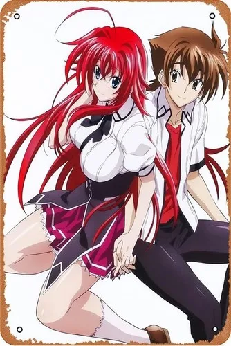 High School DxD Rias Gremory Tsto Issei Anime-Poster (2) Metallblechschilder