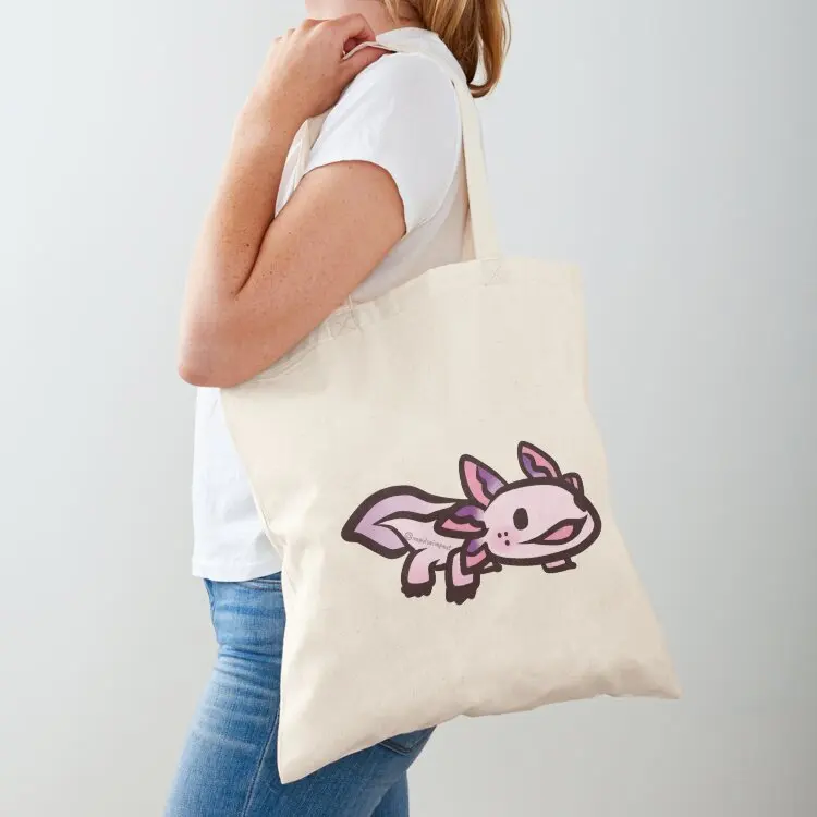 

pink axolotl b Tote Bag canvas tote shopping cart bags tote bag custom