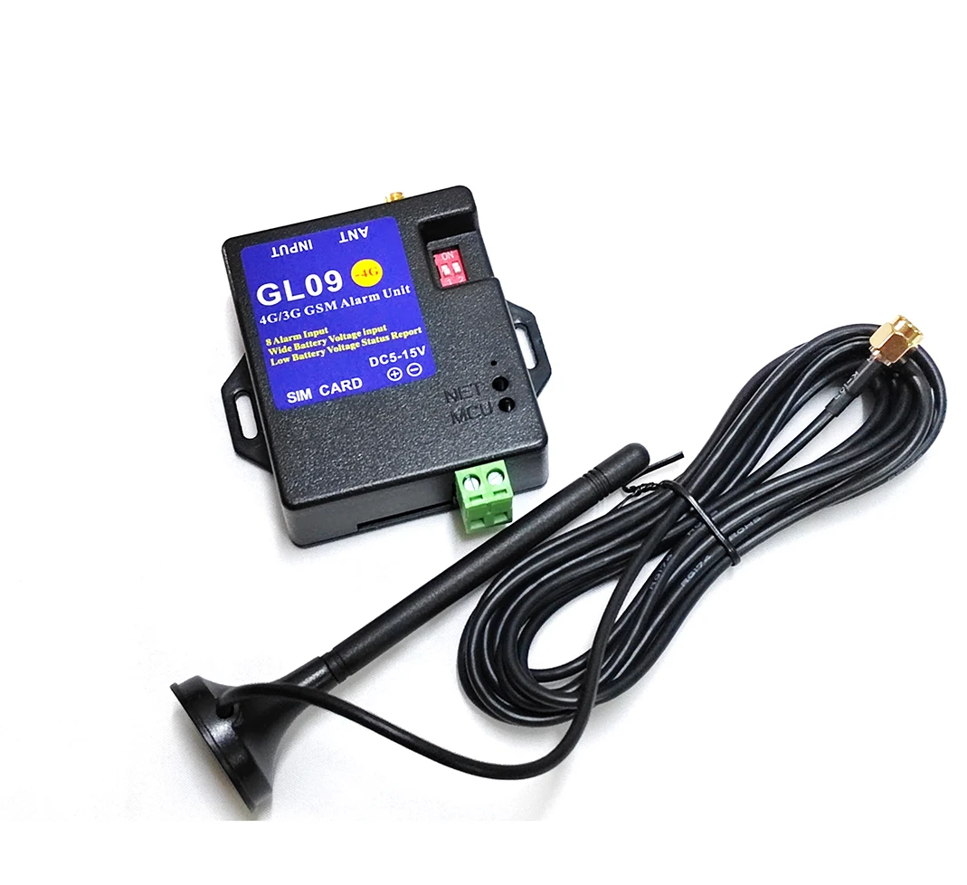 

2G 3G 4G GSM Alarm System GL09 8 Channels Battery Powered Smart Alarm Unit Security Low Power Home Warehouse Power Failure