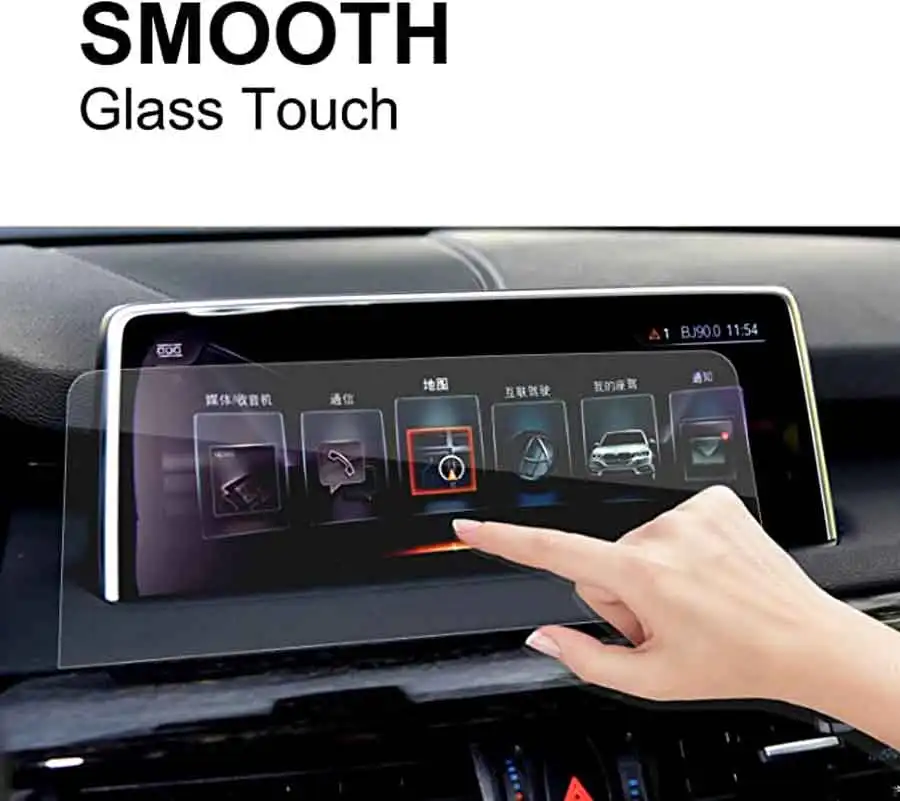 Car Navigation Screen Protector for 2014-2018 X5 / X6 F15 F16, Tempered Glass 9H Hardness Car Infotainment Stereo Display