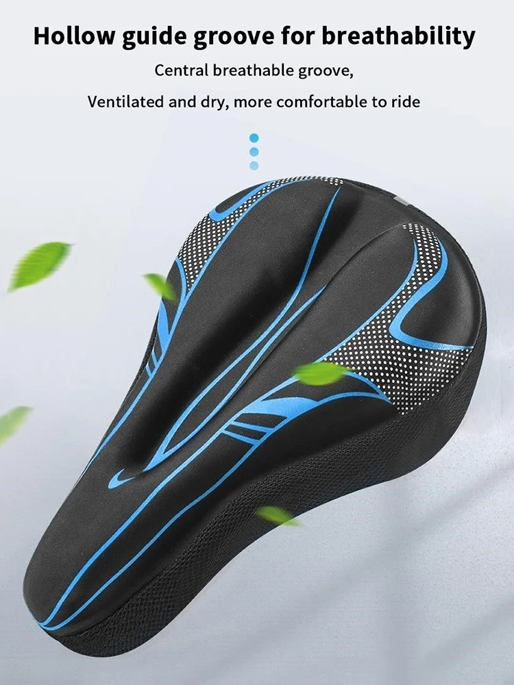 AliExpress SHIDWJ Bike Seat Cushion, Silicone Gel Padded Saddle Cover Bike Seat Cover For Men Women, Adjustable Soft Padding Bicycle Seat Cushion