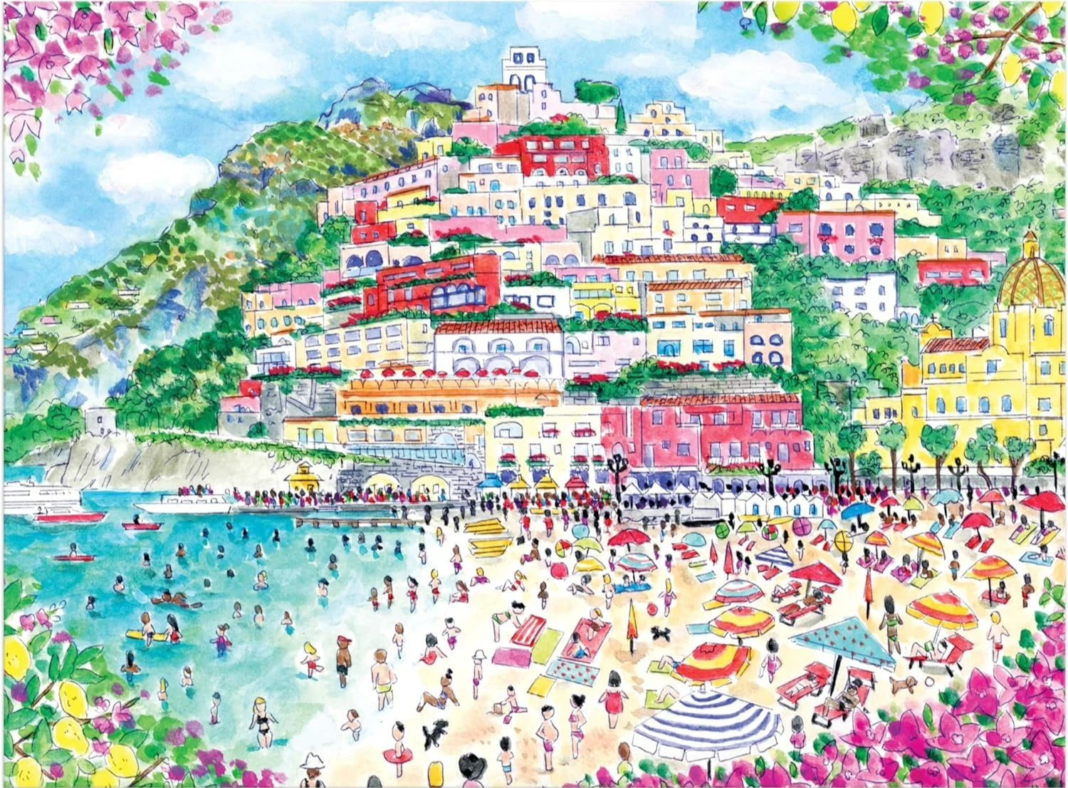 

1000/500/300/120 Pieces Galison Coast Beach Jigsaw Puzzles for Adults Games Family Fun Italy Landscape Puzzles Educational Toys