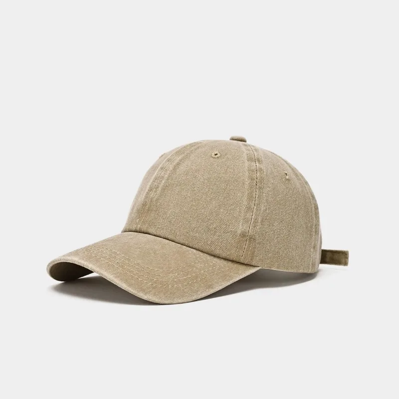 Gewaschene beschichtete Baseball kappe einfache Kuppel kappe einfarbig Sport Sonnenhut Frauen Männer Mode Vintage Hut Baumwolle
